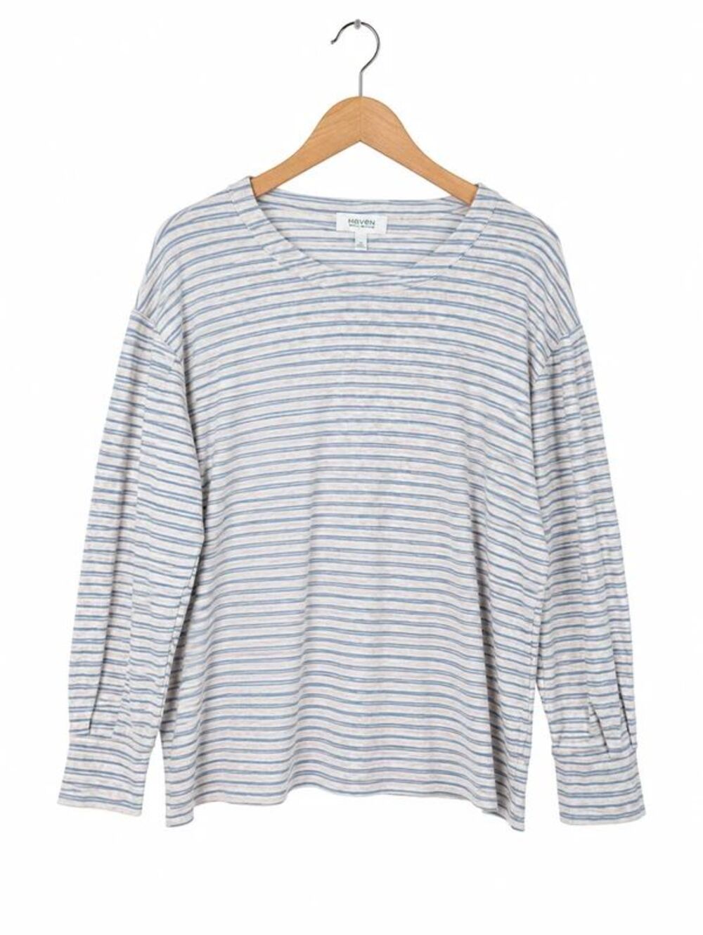 2 for $20 Haven Well Within 100% Cotton Blue Stripe Long Sleeve Top XS